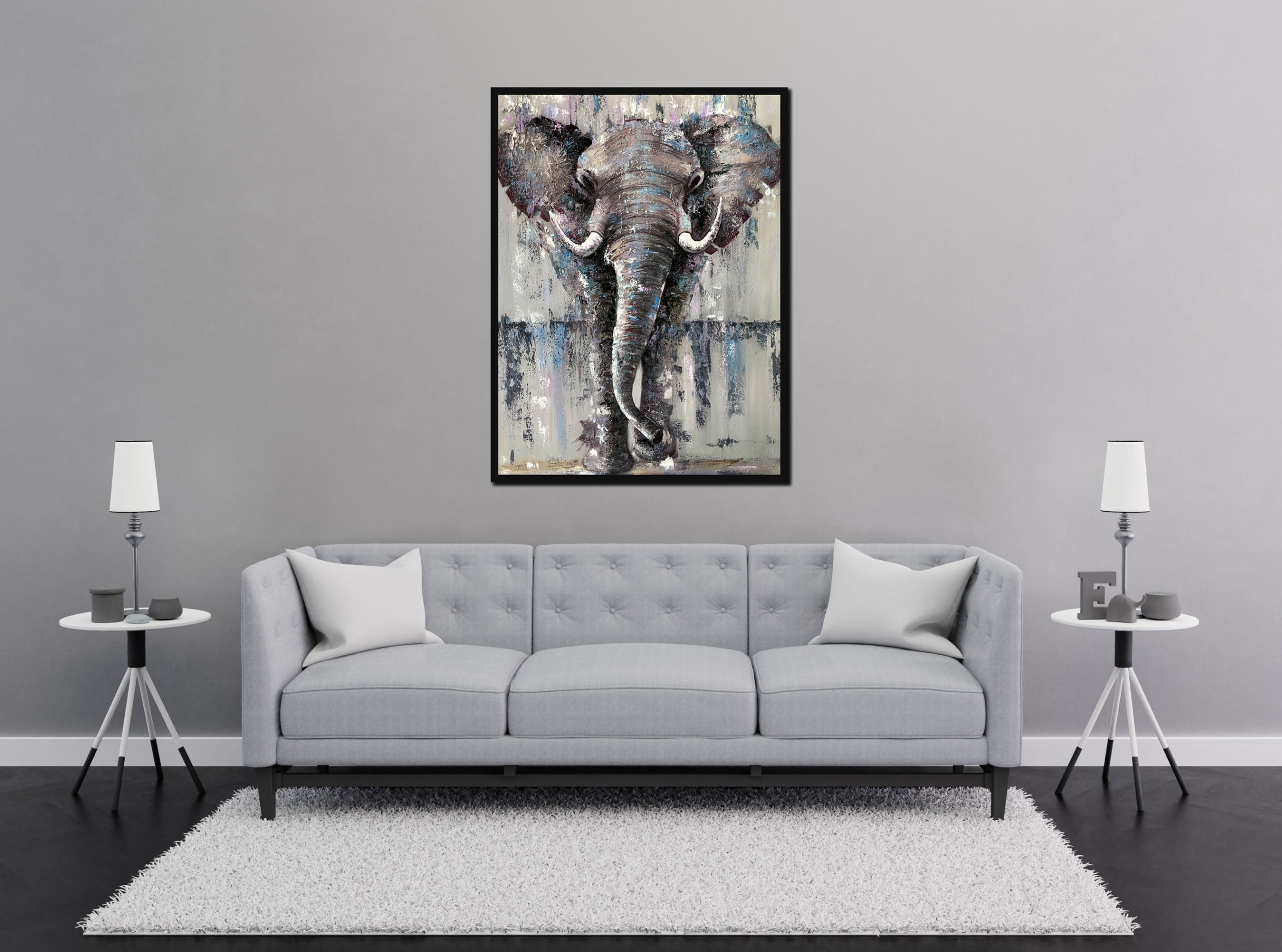 Abstract Elephant Painting Hand