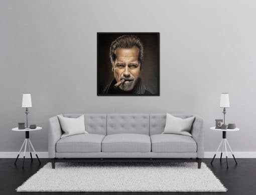 Arnold Schwarzenegger Portrait oil on Canvas
