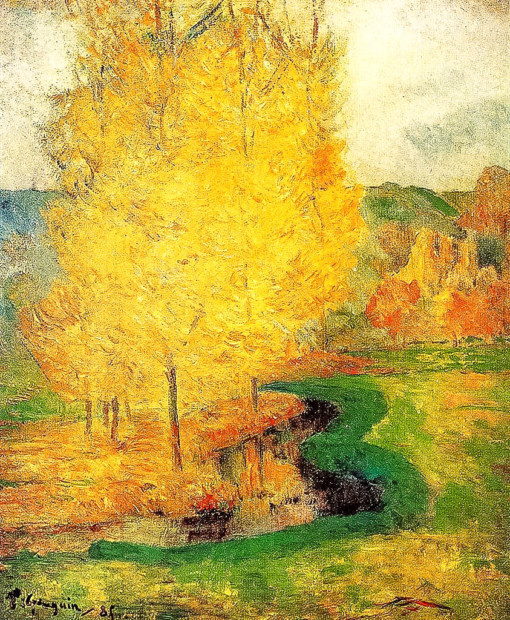 By The Stream Autumn - Paul Gauguin Ölbild Reproduktion