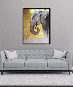 Elephant Oil Painting Wall Decoration