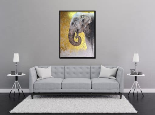 Elephant Oil Painting Wall Decoration