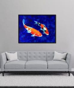 Two Koi Fish Painting on vanvas