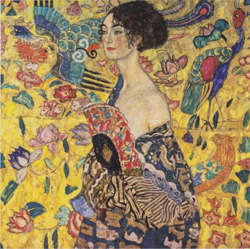Lady with Fan 1918 Gustav Klimt Painting 1
