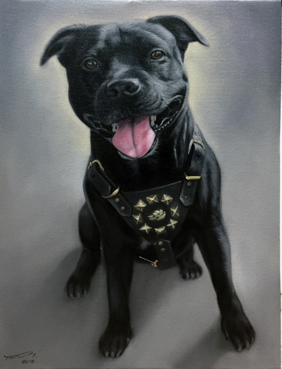 cat painting custom painted on canvas dog painting Pet Portraits hand painted from your photo