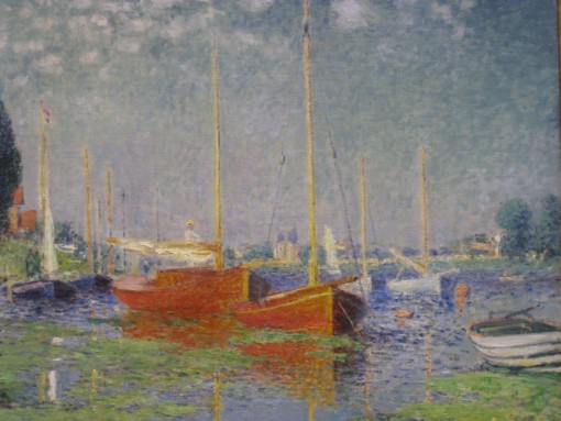 Red Boats at Argenteuil Claude Monet oil painting scaled 1