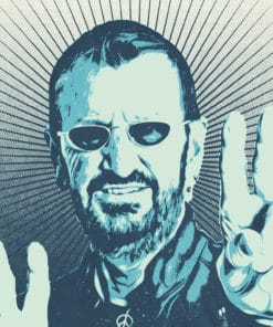Ringo Starr Blue & Grey Painting