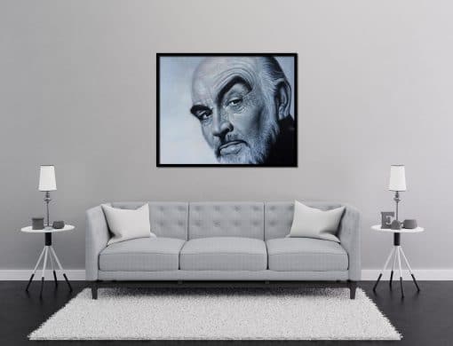 Sean Connery oil painting portrait on canvas