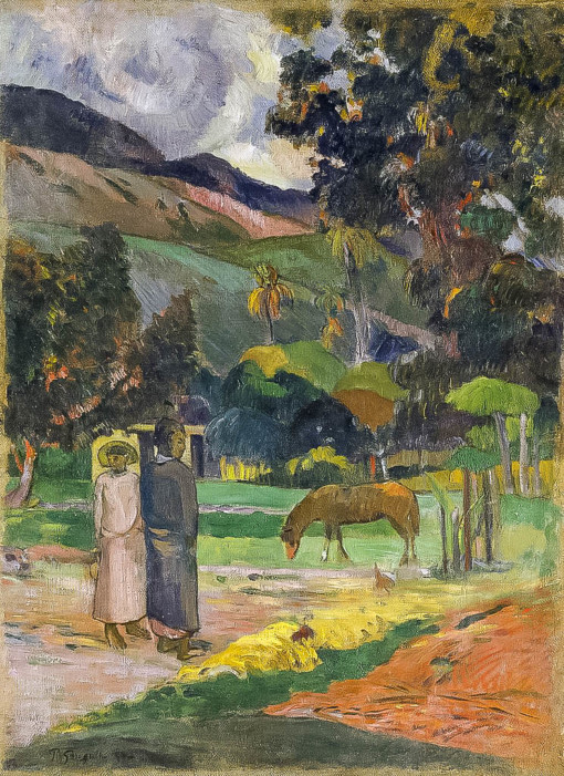 Tahitian Landscape 2 - Paul Gauguin Ölbild Reproduktion