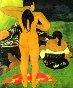 Tahitian Women Bathing - Paul Gauguin Ölbild Reproduktion