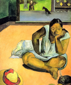 Te Faaturuma - The Brooding Woman Paul Gauguin Ölbild Reproduktion