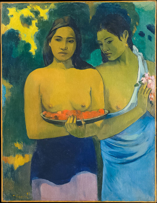 Two Tahitian Women Paul Gauguin oil painting 1