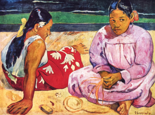 Two Women On The Beach Paul Gauguin oil painting 1