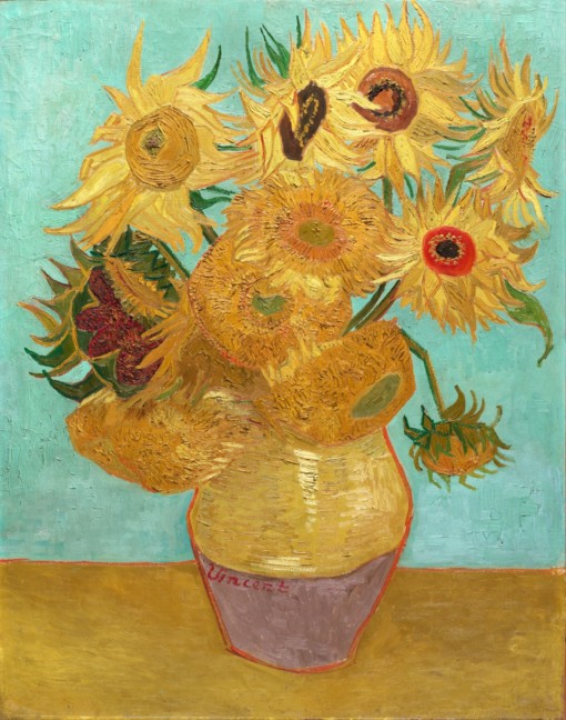 Vase with 12 Sunflowers II 1