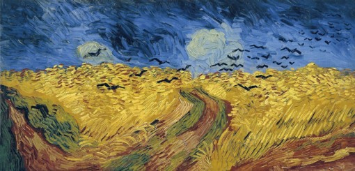 Wheat Field With Crows 1